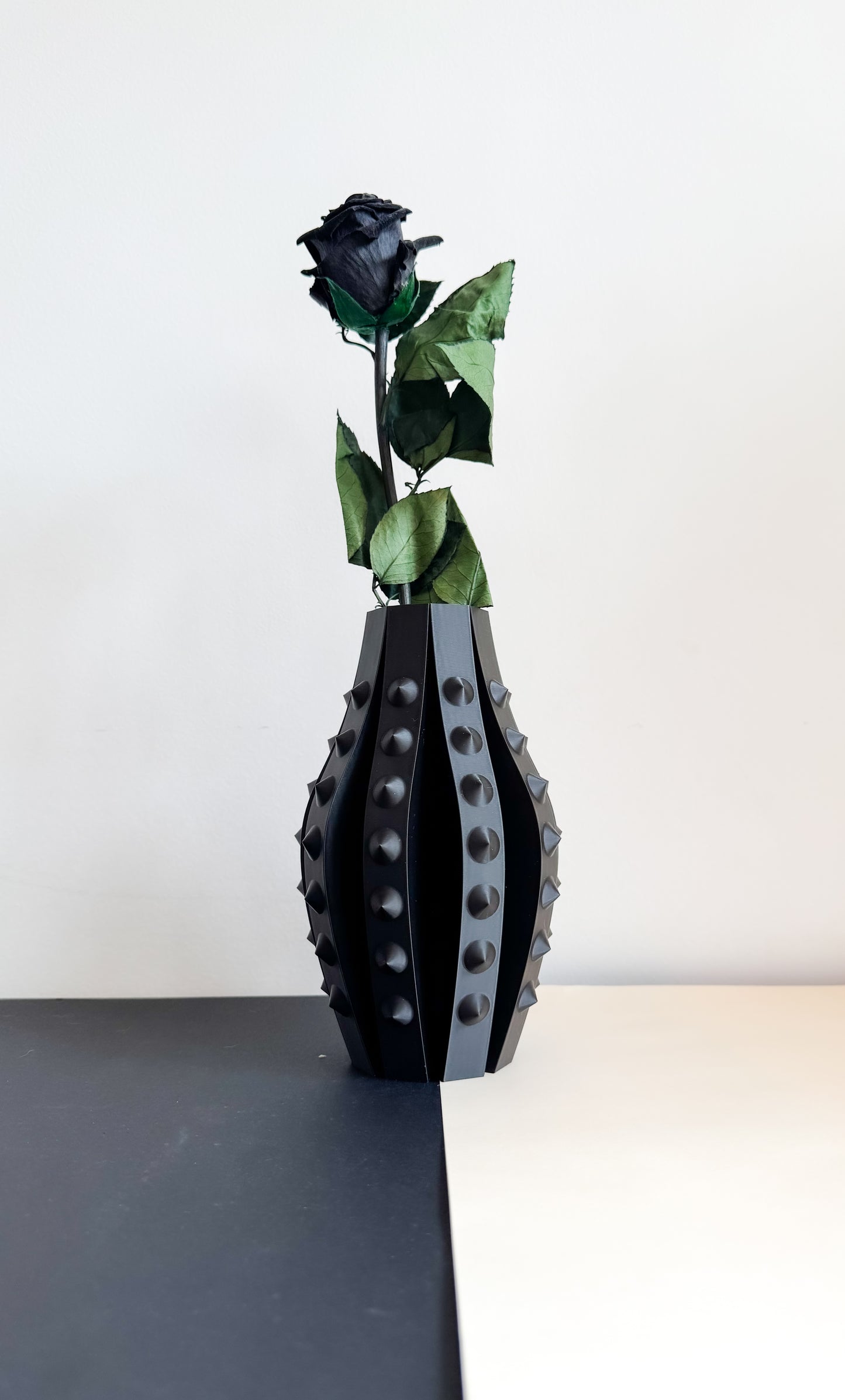 Rose Thorns – Black Spiked Vase