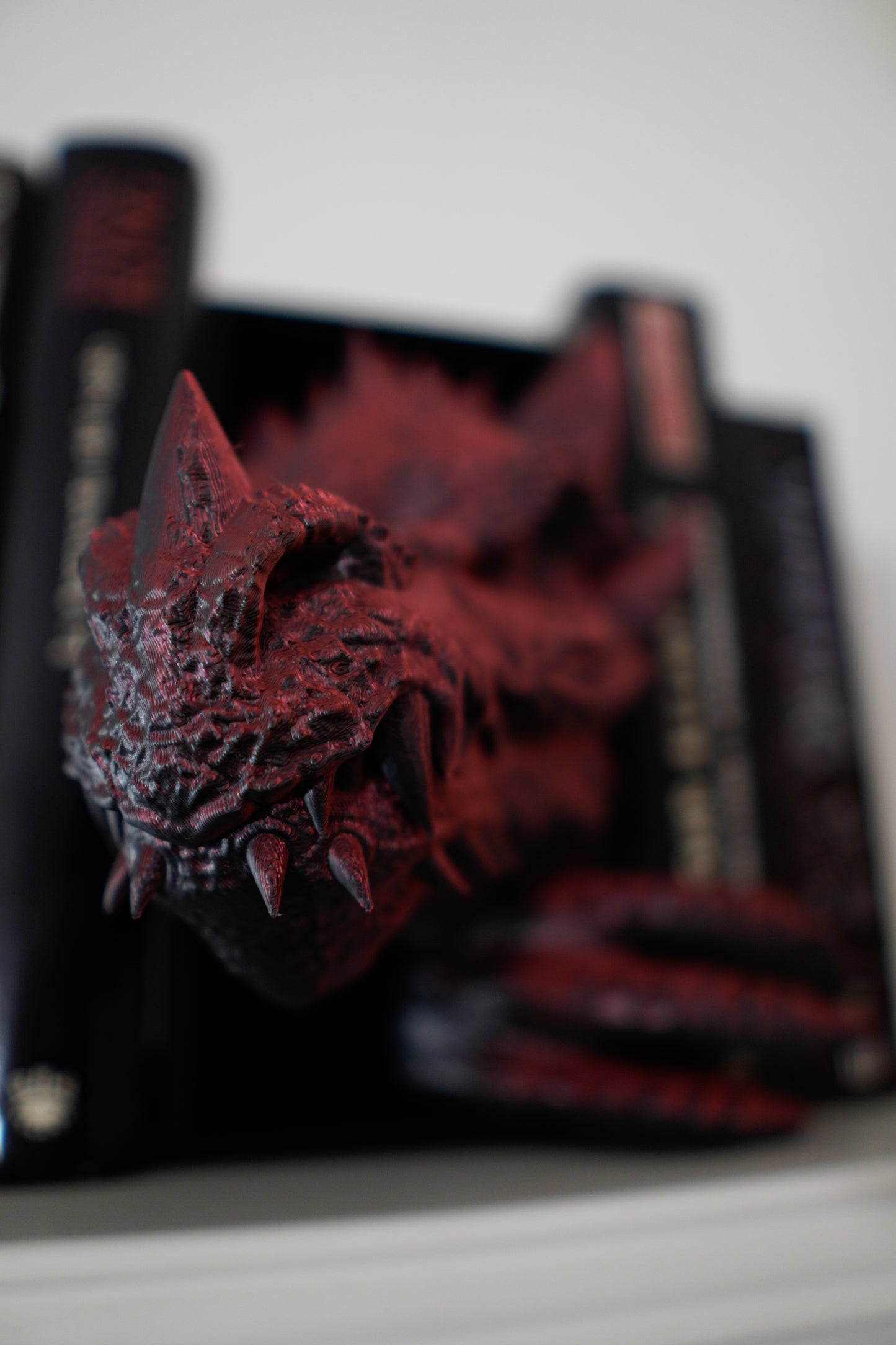 Fantasy Book Nook for book shelf decor Dragon Head