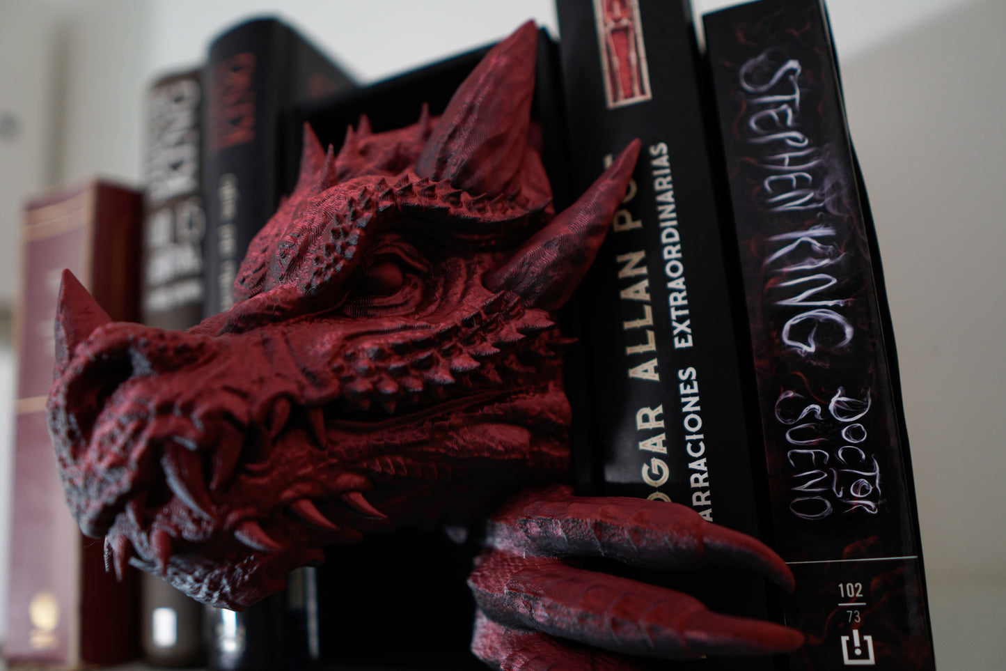 Fantasy Book Nook for book shelf decor Dragon Head