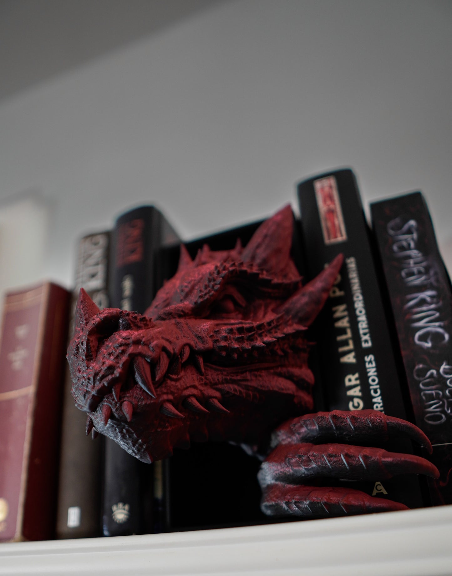Fantasy Book Nook for book shelf decor Dragon Head