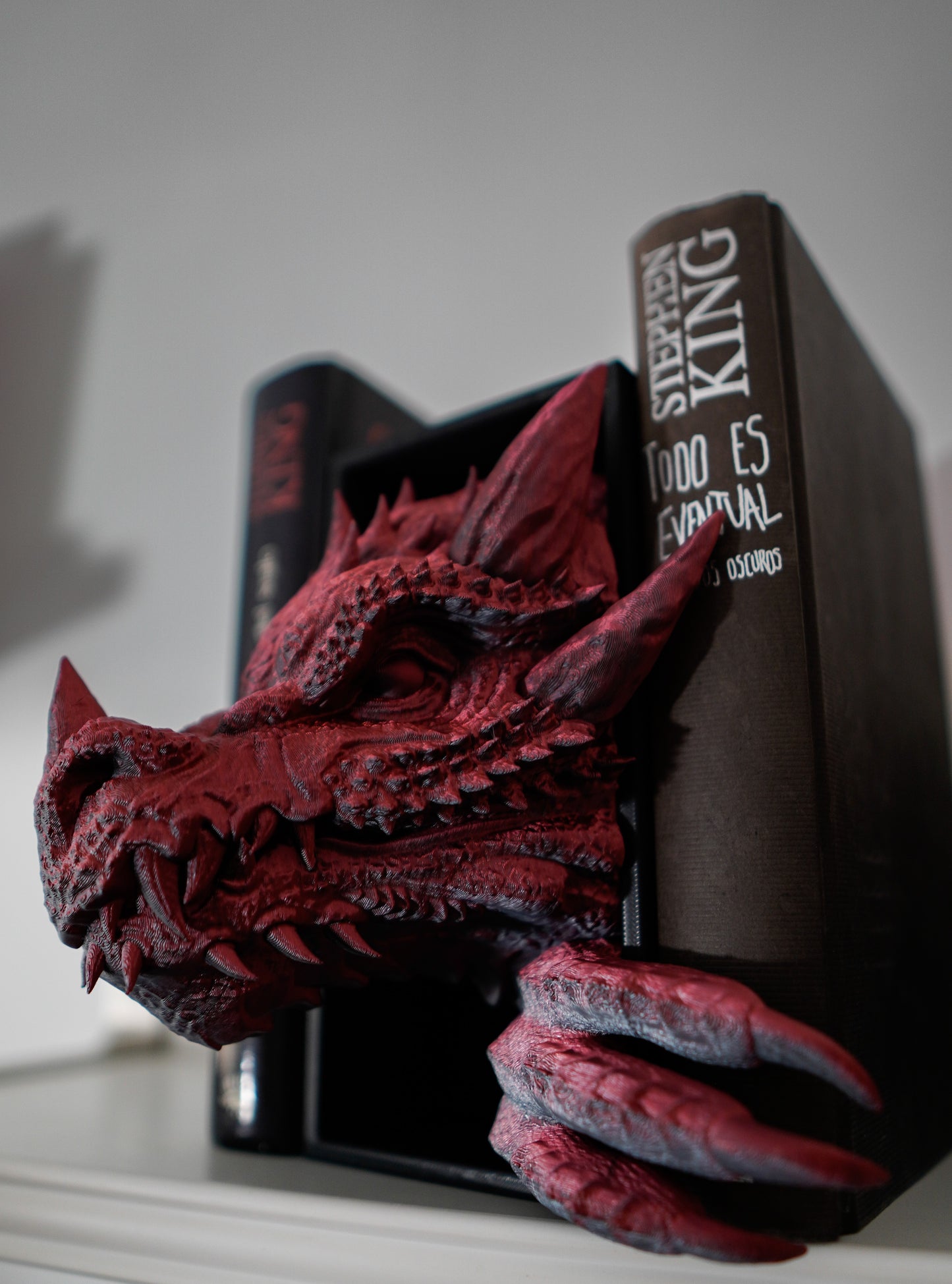 Fantasy Book Nook for book shelf decor Dragon Head