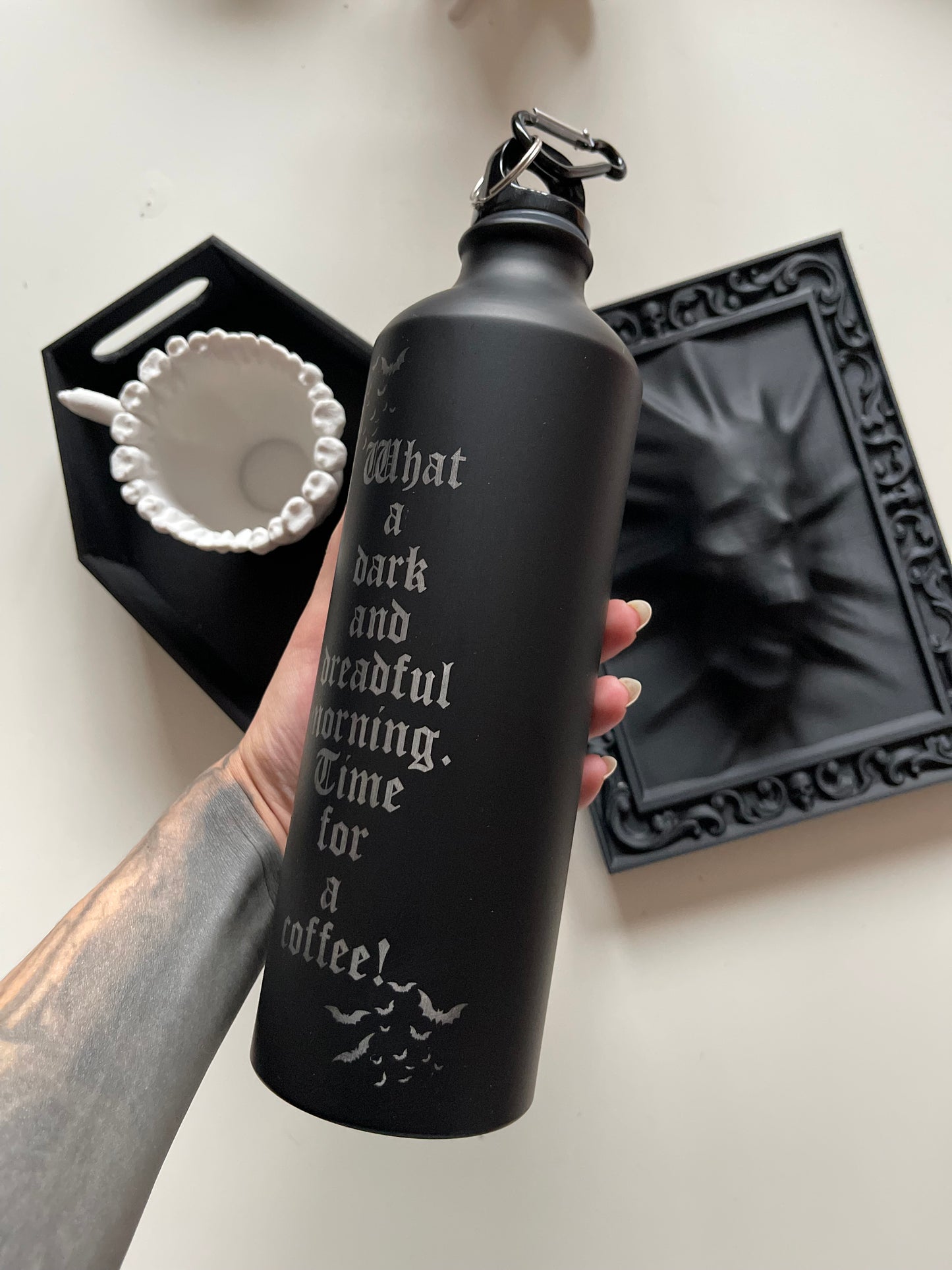 Morticia Addams Water Bottle