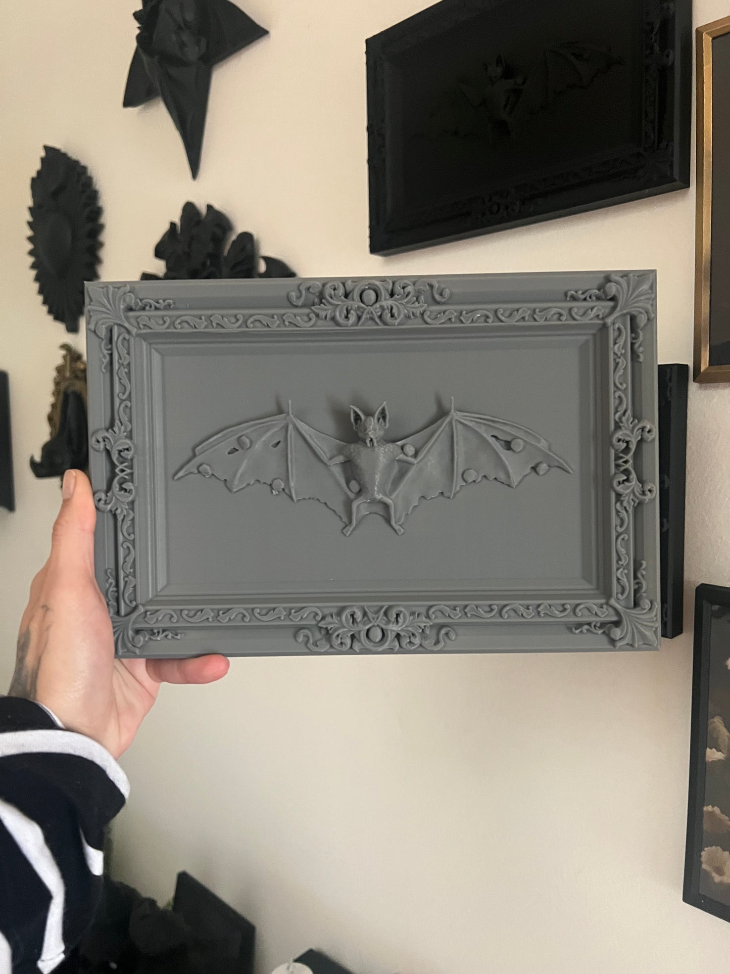 Taxidermy Bat Frame for Gothic Decor Spooky and Stylish