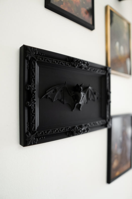 Taxidermy Bat Frame for Gothic Decor Spooky and Stylish