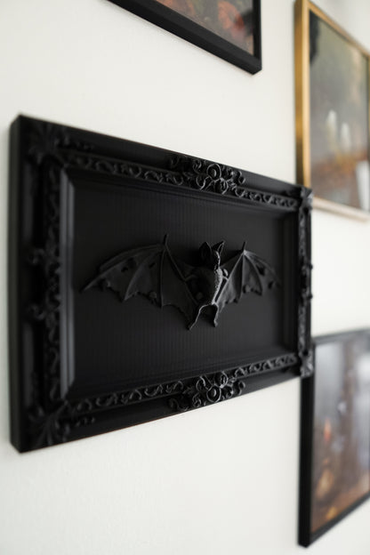 Taxidermy Bat Frame for Gothic Decor Spooky and Stylish