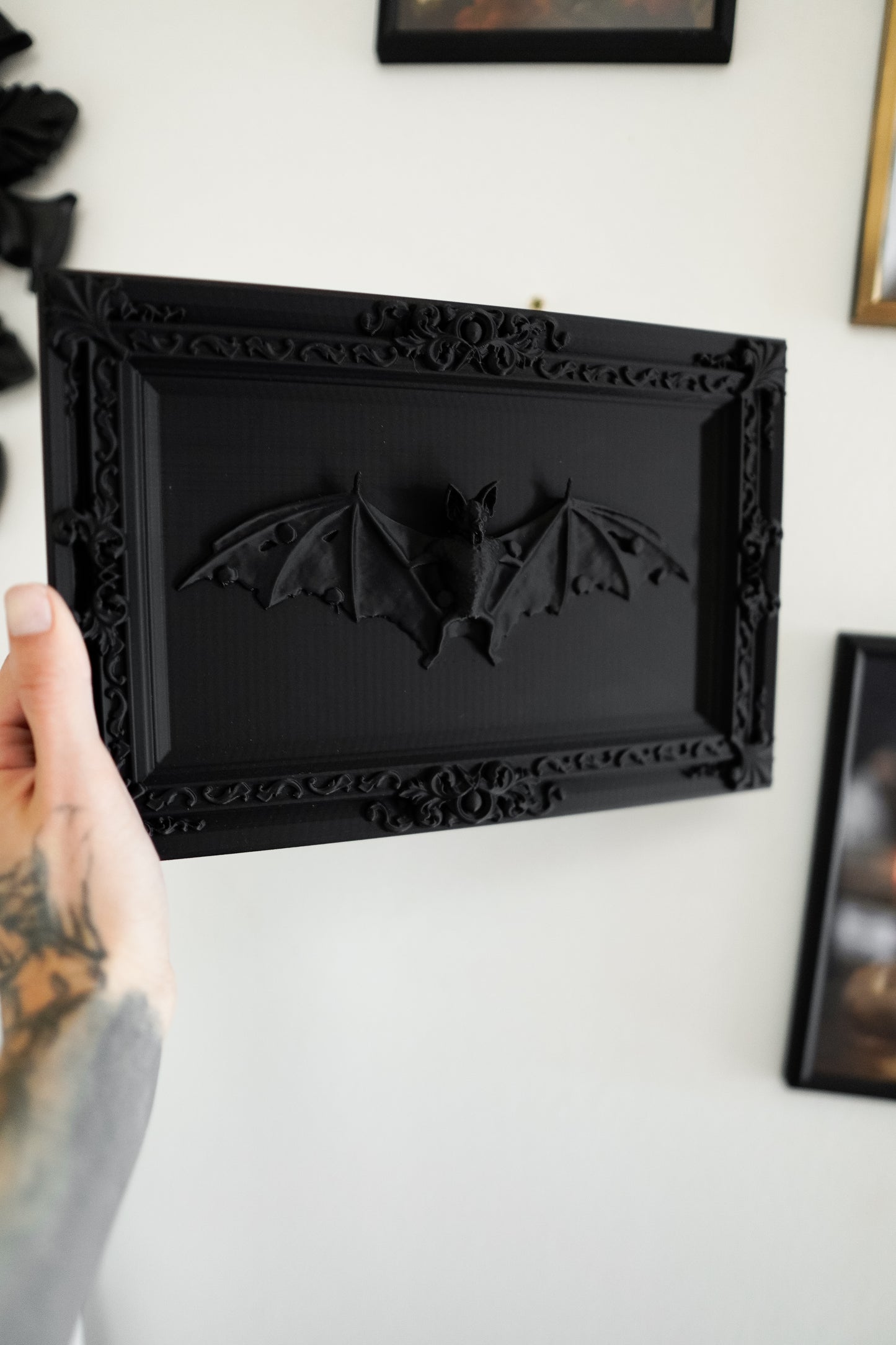 Taxidermy Bat Frame for Gothic Decor Spooky and Stylish