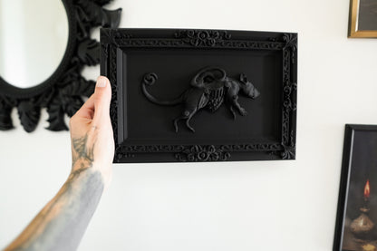 Taxidermy Rat Frame for Gothic Decor Spooky and Stylish