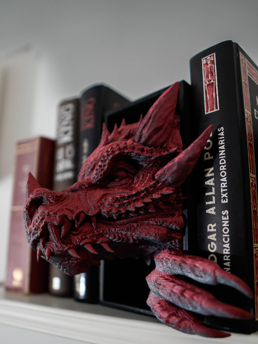 Fantasy Book Nook for book shelf decor Dragon Head