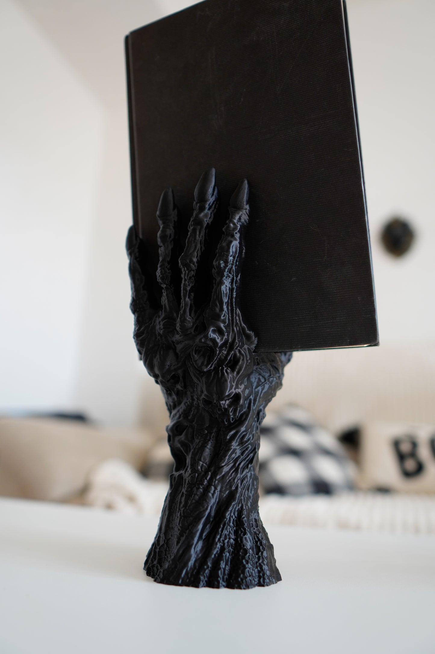 Haunted Book Stand hand book display - Decoration for bookshelves