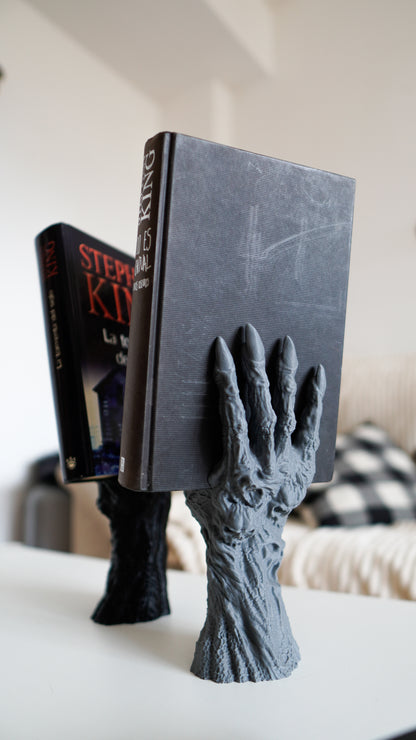 Haunted Book Stand hand book display - Decoration for bookshelves