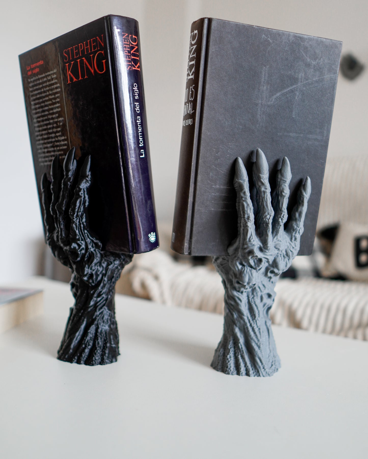 Haunted Book Stand hand book display - Decoration for bookshelves