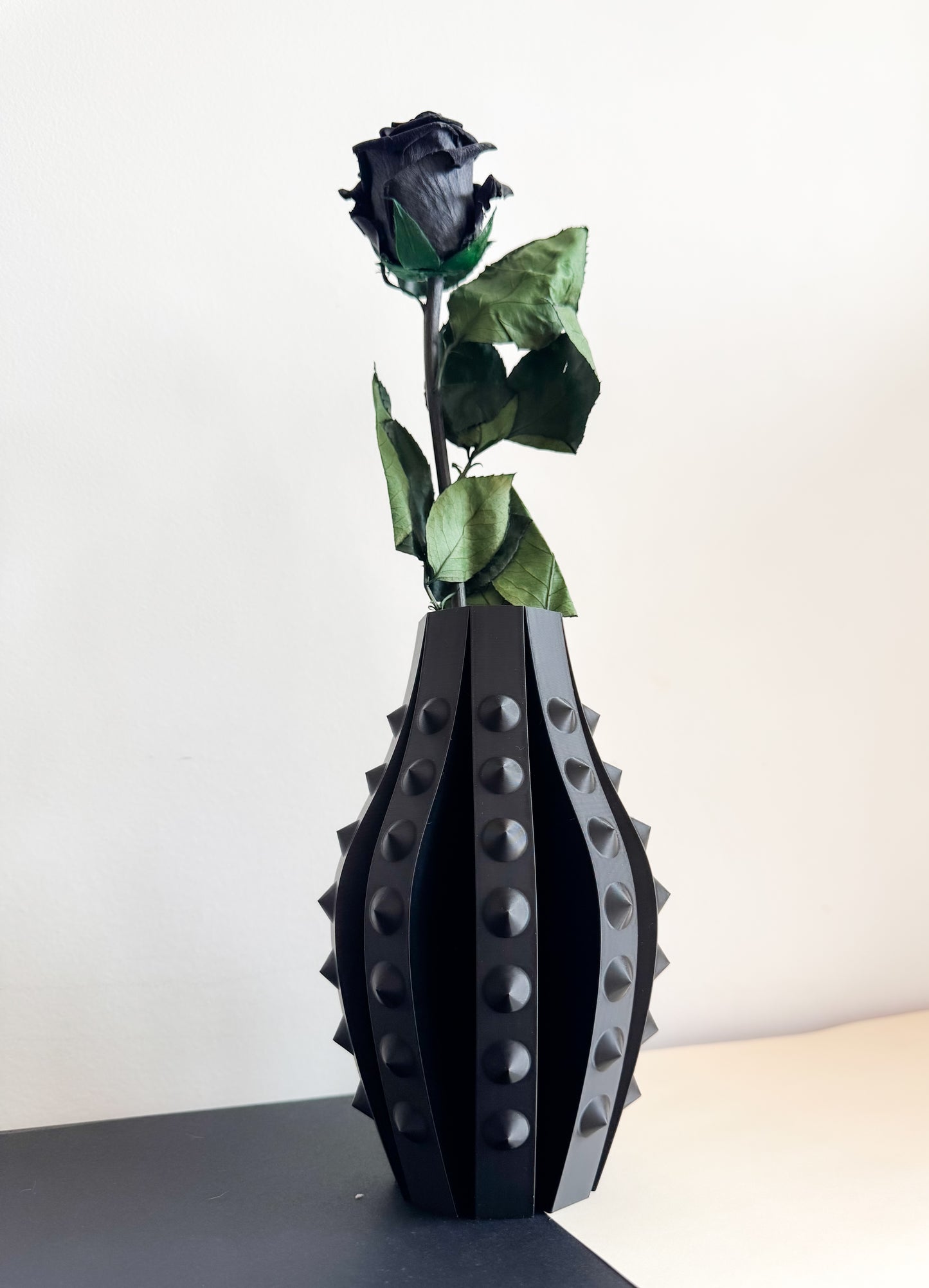 Rose Thorns – Black Spiked Vase