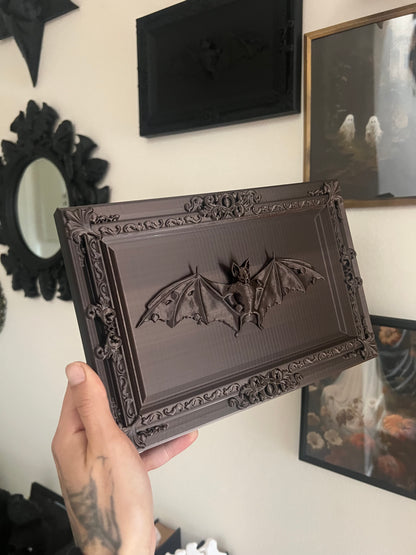 Taxidermy Bat Frame for Gothic Decor Spooky and Stylish